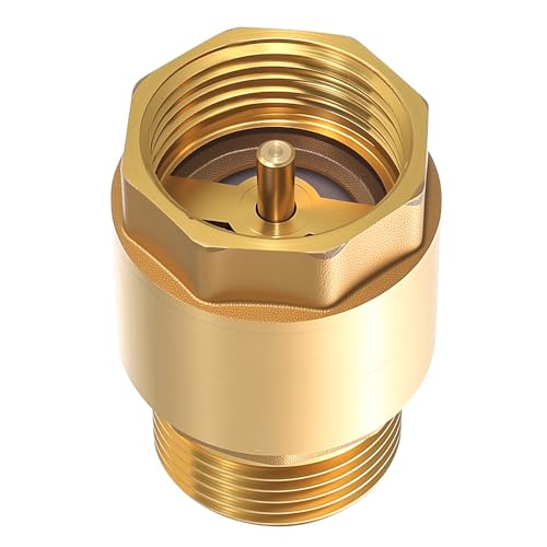 Clapet Anti-retour en Laiton, Clapet Anti Retour Universel 1 Pouce Filetage Mâle, pour canalisations d'eau, machines à laver, pompes et récupérateurs d'eau...