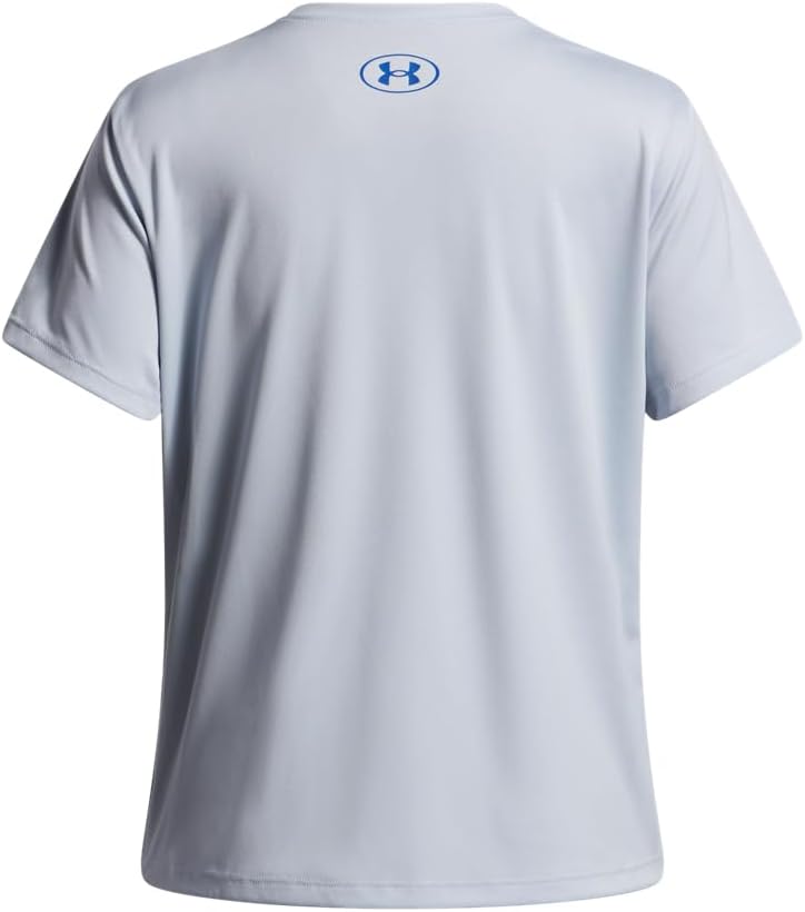 Under Armour Girls Tech Print Fill Short Sleeve T Shirt - Image 2