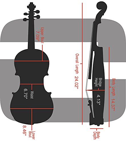 image for Crossrock Carbon Fiber Pattern PC Hard Shell Violin Case fits 4/4 Full