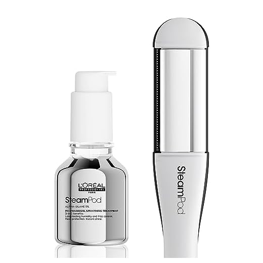 L'Oréal Professionnel Set con SteamPod 4 Plancha Profesional con tecnología de vapor y Sérum SteamPod 3-EN-1, 50 ml