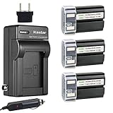 Kastar EN-EL1 Battery (3-Pack) and Charger Kit for Nikon ENEL1, Minota NP-800 and Nikon Cooipix 4300 4500 4800 5400 5700 775 8700 880 885 995 Coolpix E880 and Konica Minota DG-5W Dimage A200 Cameras