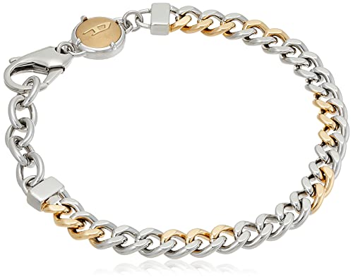 【極美品❗️】ディーゼル　シルバーアクセサリー DIESEL(ディーゼル) Logo asymmetrical chain necklace ロゴ