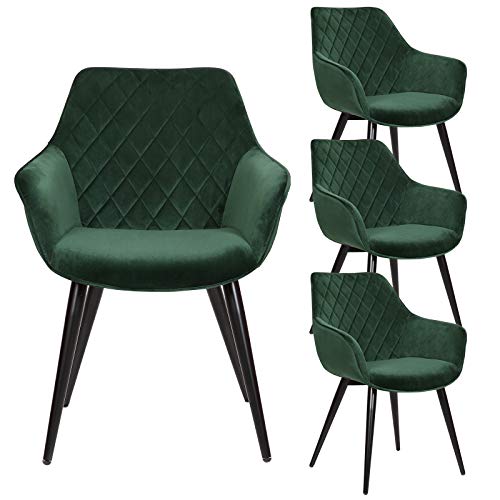 Sillas Comedor Pack 4 Terciopelo Verde Marca eSituro