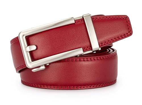 Image of Men's Belt, Ratchet Dress Casual Belt with Adjustable Automatic Buckle Trim to Fit