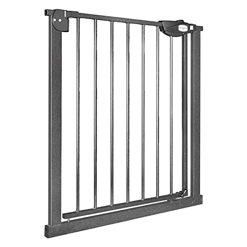 XMTECH Türschutzgitter Ohne Bohren Treppengitter für Kinder 75-85cm breit，Auto-Close Baby Türgitter Treppen Absperrgitter mit Druckbefestigung,Safety Gate, 180° Zweiwegeöffnung Schwarz