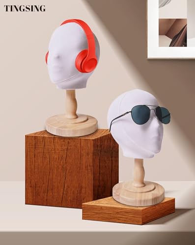 Cabeza de maniquí para peluca con soporte abstracto de 53 cm 8