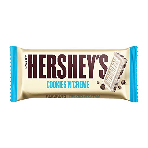 Image of HERSHEY'S Cookies 'N' Creme Bar Chocolate | Delicious Crunchy Delights 40 grams - Pack Of 8