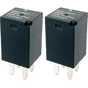 2-Pack MR538851 Relay – 12VDC 20A 4-Pin SPST Automotive Relay – Compatible with Fuel Pump & Lighting Systems (Replaces 13848981, D1777C, 13502753) – Fixes Electrical Failures
