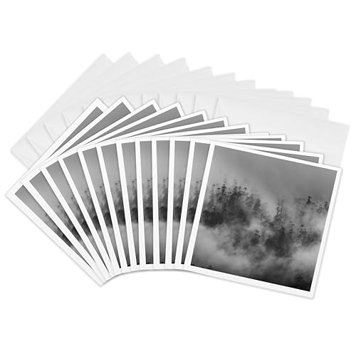 Cartes de vœux forêt brumeuse pour accompagner vos cadeaux