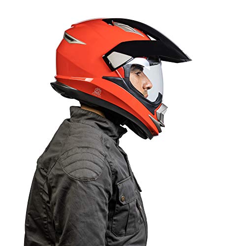 Image of Royal Enfield Explorer Full Face Helmet with clear Visor Red, Size: M( 57-58cm)