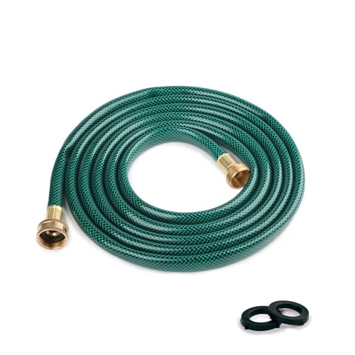 Image of 15FT 1 /2-Inch Style PVC Garden Hose with Brass GHT Fittings