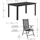 ArtLife Aluminium Gartengarnitur Milano Gartenmöbel Set mit Tisch und 6 Stühlen - 2