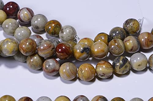 Perles agate crazy lace naturelle de qualité supérieure 8.5mm pour joaillerie artisanale