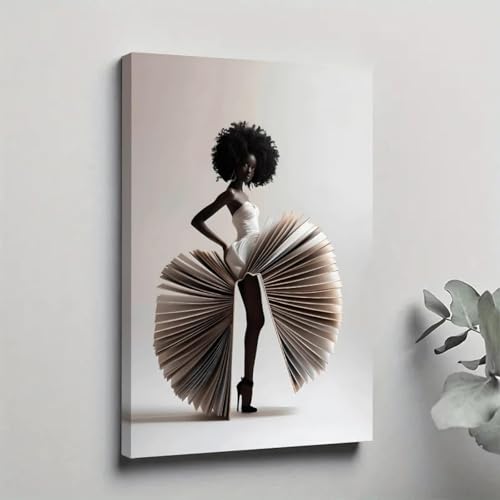 Affiche sur toile art noir deco murale preppy 80x140cm pour grand salon