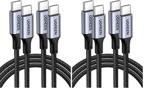 Image of UGREEN 100W USB C to USB C Cable, Fast Charging, 4-Pack, 1.6ft, Black