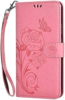 Vinanker Case for Galaxy A20e, Premium Leather Flip Wallet Cover with Card Slots Phone Case for Samsung Galaxy A20e (Pink)