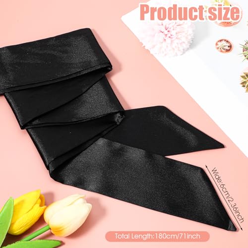 Wedding Satin Sash Belt Black Ribbon Long Sash Robe Replacement Wedding Dress Bridal Waist Belt Special Occasion Accessories for Women Girls2