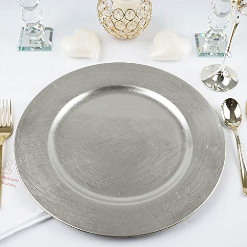 Platos base redondos plata 13 pulg 24 piezas miniatura 2