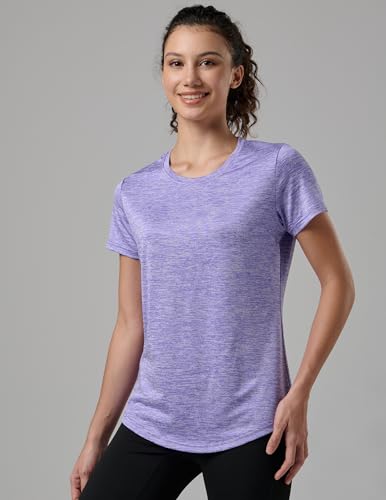 Image of 5 Pack Women's Quick Dry Short Sleeve T Shirts, Athletic Workout Tee Tops for Gym Yoga Running