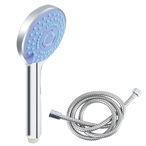 SLFYEE Soffione Per Doccia con Tubo 1.5m Soffione Doccia alta Pressione Anticalcare Doccino per Doccia Universale 5 Funzioni Soffione per Bagno