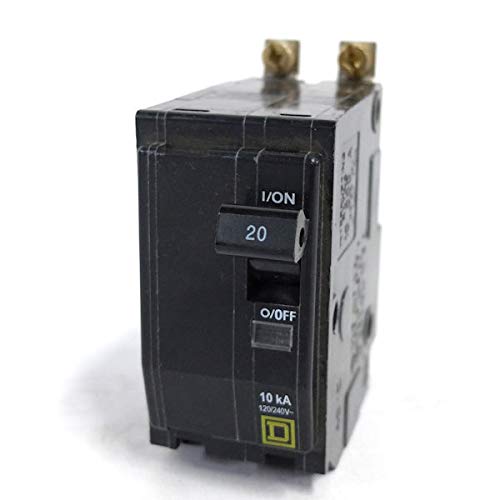 Square D QOB220 2P Standard Bolt On Circuit Breaker 20A 120/240VAC, Case of 5