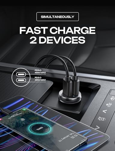 Lisen 2E790-SINGLE 90W Usb C Cigarette Lighter Adapter Fast Charger, Usb C Car Charger thumb #3