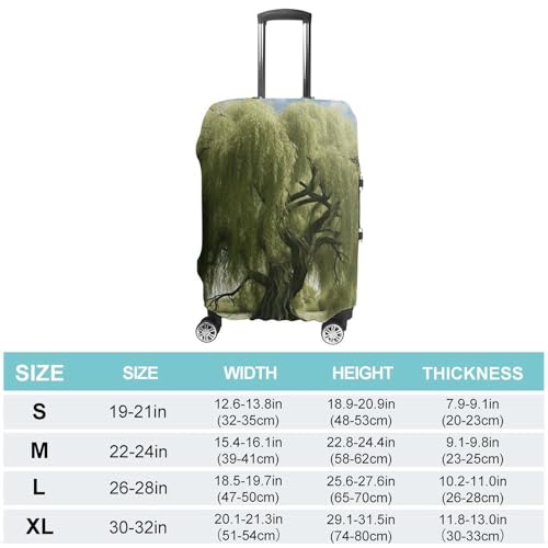 Big Trees Luggage Cover, Elastic Luggage Protector Fits 19-32in Suitcases, Washable & Anti-Scratch Suitcase Cover for Men Women L2
