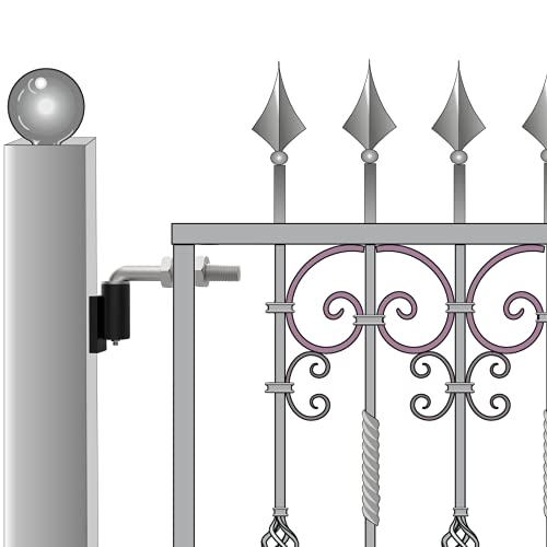 Steel J-Bolt Hinge Doors Gates 3/4 Inch Heavy-Duty Welded Hinge Heavy-Duty Driveway Gates For Welding On Larger Iron Or Steel Gates, 2 Packs #TOP3