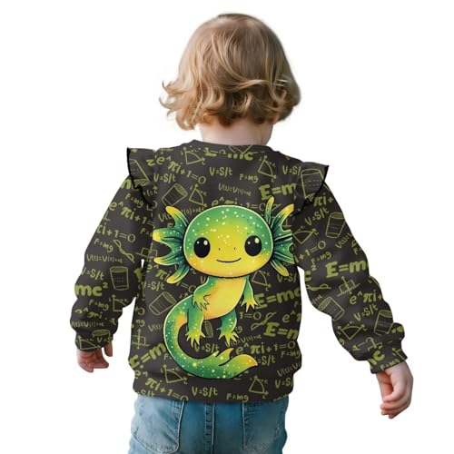 Toddler Sweatshirt Ruffle Long Sleeve Shirts for Girls 1-8Y Outdoor Travel Casual Tees Tops2