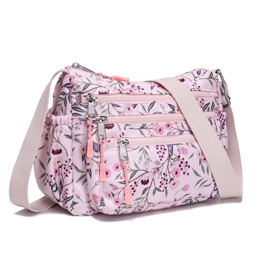 Image of AOCINA Nylon Crossbody Bags for Women Multi Pocket Cross Body Purses