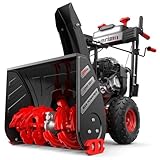 AMERISUN 26-Inch 2-Stage Gas Snow Blower with 212cc Engine, Self-Propelled Snow Thrower with 120V Electric & Recoil Start, Heavy-Duty 26' Clearing Width, 20' Intake Height, 180° Chute Rotation