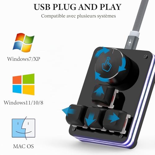 Clavier de jeu mécanique Geekria RGB pour Windows 11 et Mac OS filaire