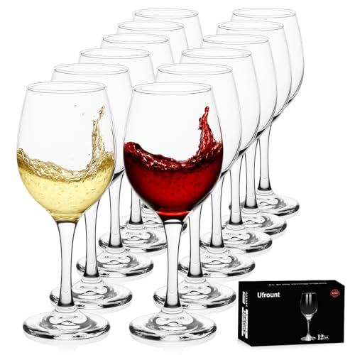 Ufrount 12-Pack 11oz Clear Wine Glasses with Gift Box