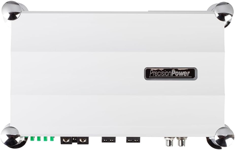 Precision Power MPA1200.1D 1200W Water-Resistant Atom Series Subwoofer Amplifier for Boat + Marine Uses with Remote Bass Control