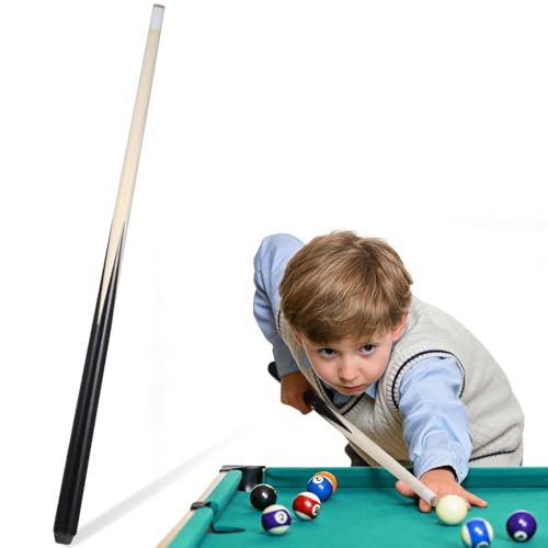 SHINEOFI Mini Billiard House Cue Sticks 19inch Wooden Shorty Pool Cue for Kids Learning Practice Tight Spaces Children Billiard Table