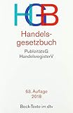  Handelsgesetzbuch - HGB: mit Einführungsgesetz, Publizitätsgesetz und Handelsregisterordnung Stand: 3. September 2018