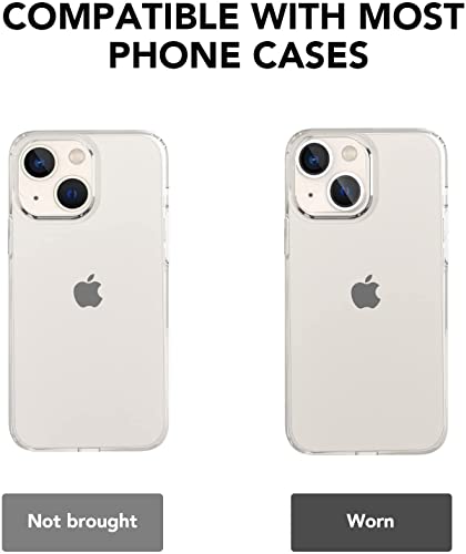 Image of CASEKOO Metal Full Cover + Tempered Glass Circle Camera Lens Protector for iPhone 13 /13 mini,HD Camera Lens Screen Cover Case,9H Hardness Anti-Scratch Camera Screen Protective Lens Film (Red)