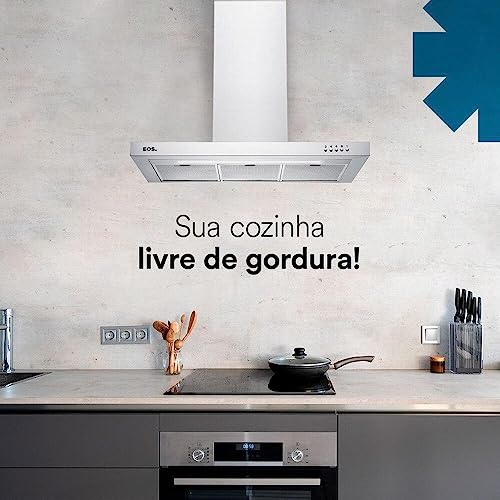 Coifa e Depurador de Parede Eos 90cm Inox Eco90pti 110v