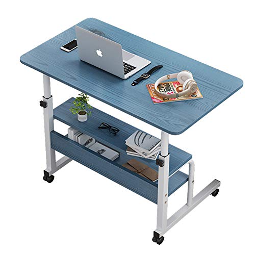 N Mesa Plegable Portátil Mesa Elevable Móvil Y Ajustable Mesita De Noche Estantería Escritorio Almacenamiento Dormitorio Sala De Estar (58 * 28 * 56-81)