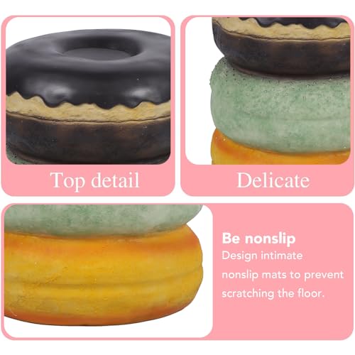 Sunicon Banco de comida simulado, retrô divertido engenhoso decorativo bonito formato de donut moder