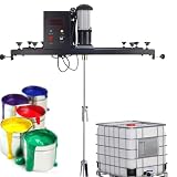 Tiuheyo Miscelatore Elettrico per Serbatoi IBC da 980 W con elica Pieghevole, Macchina per mescolare Vernici e solventi per Inchiostro, capacità 1000 l, Albero in Acciaio Inox