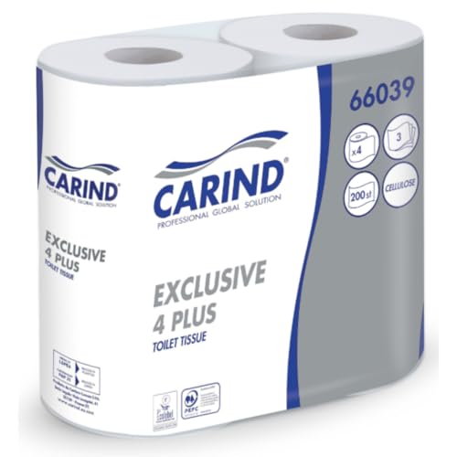 Carta Igienica Carind Exclusive 3 Veli 200 Strappi 4 Rotoli