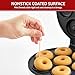 Mini Donut Maker, Durable, Nonstick Easy to Use Mini Baking Machine - Cooks 7 Mini Doughnuts at a Time - Glazed, Frosted with Sprinkles, Nuts, or Vegan Donuts, & More (White)