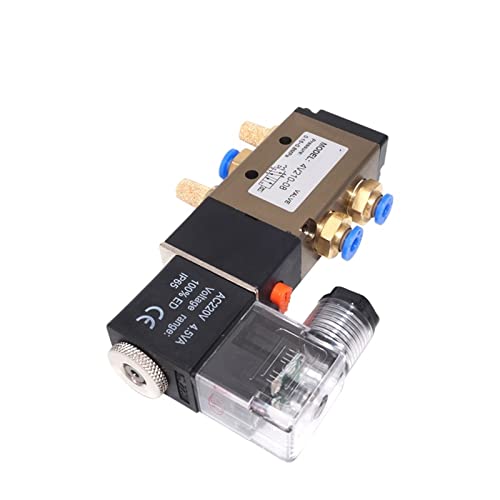 Vanne magnétique 4V210-08 12V électrique pneumatique 5/2 voies avec port 1/4 pouce pour gaz - 7