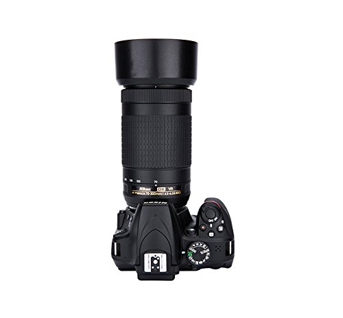 Dedicated Bayonet Lens Hood For Nikon Af-P Dx Nikkor 70-300Mm F/4.5-6.3G Ed Vr & Nikon Af-P Dx Nikkor 70-300Mm F/4.5-6.3G Ed, Replaces Nikon Hb-77 #TOP2