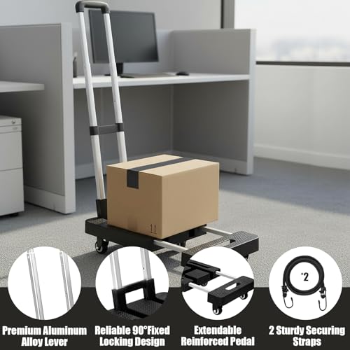 Carretilla plegable portátil de 6 ruedas resistente miniatura 4