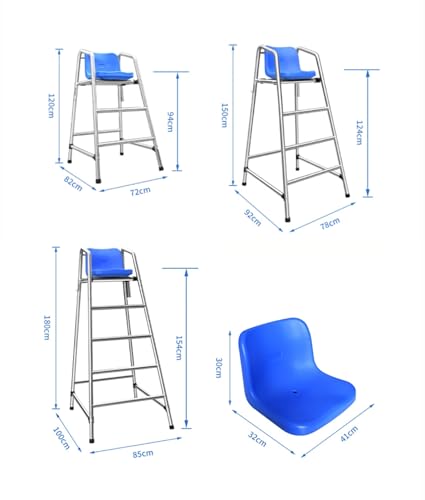 Silla salvavidas resistente, altura 180 cm, color plata miniatura 2