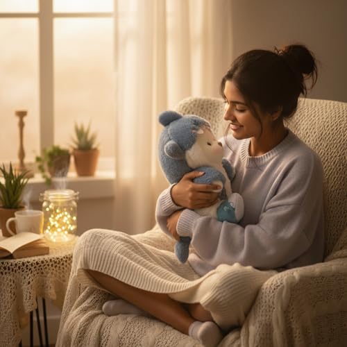 Image of Flufies Plush Soft Toys for New Born Baby and Baby Boy - Soft and Easy Wash Plush - Huggable Plush Toys for Girls and Boys - Soft Toy for Home Decor (Lina in Shark Hoodie)