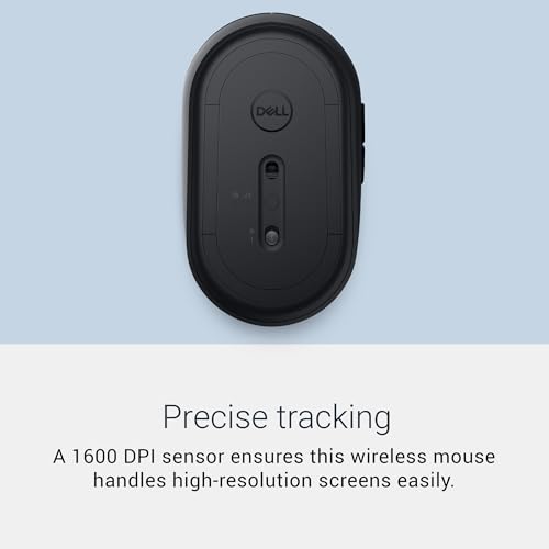 Image of Dell Advanced Wireless Compact Mouse - MS510 - Battery Type AA, (DPI) Adjustable at 1000, 1600 (Default), 2400 and 4000, Buttons 7, Run Time 36 Months, 1 Year Advanced Exchange Service, Black