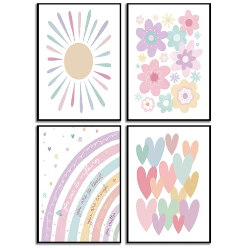 Color Toddler Girl Wall Art Set
